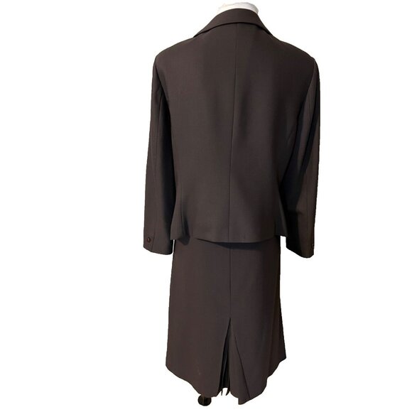 Talbots Skirt Suit Brown 16P Stretch Wool Blazer & Skirt All Season Classic - Picture 3 of 15